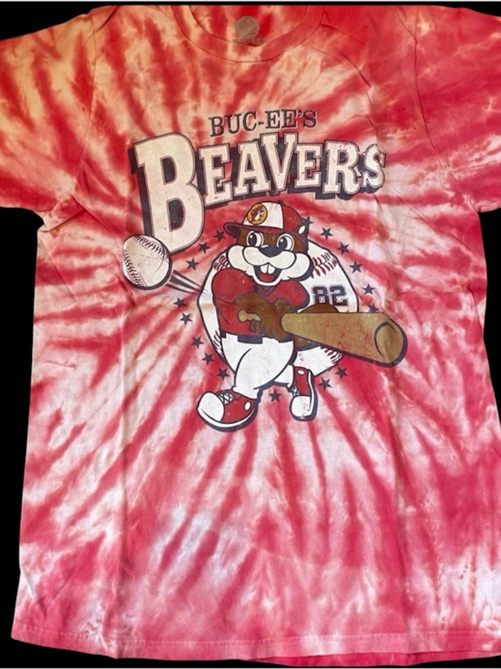 🔥Ts 2/$15 or 3/$20 Buc-ee's Mens Tee Tie Dye Buc-Ee’s Beavers Baseball - Picture 2 of 5